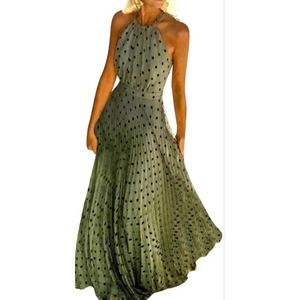 Chicme Halter Polka Dot Printed Dress